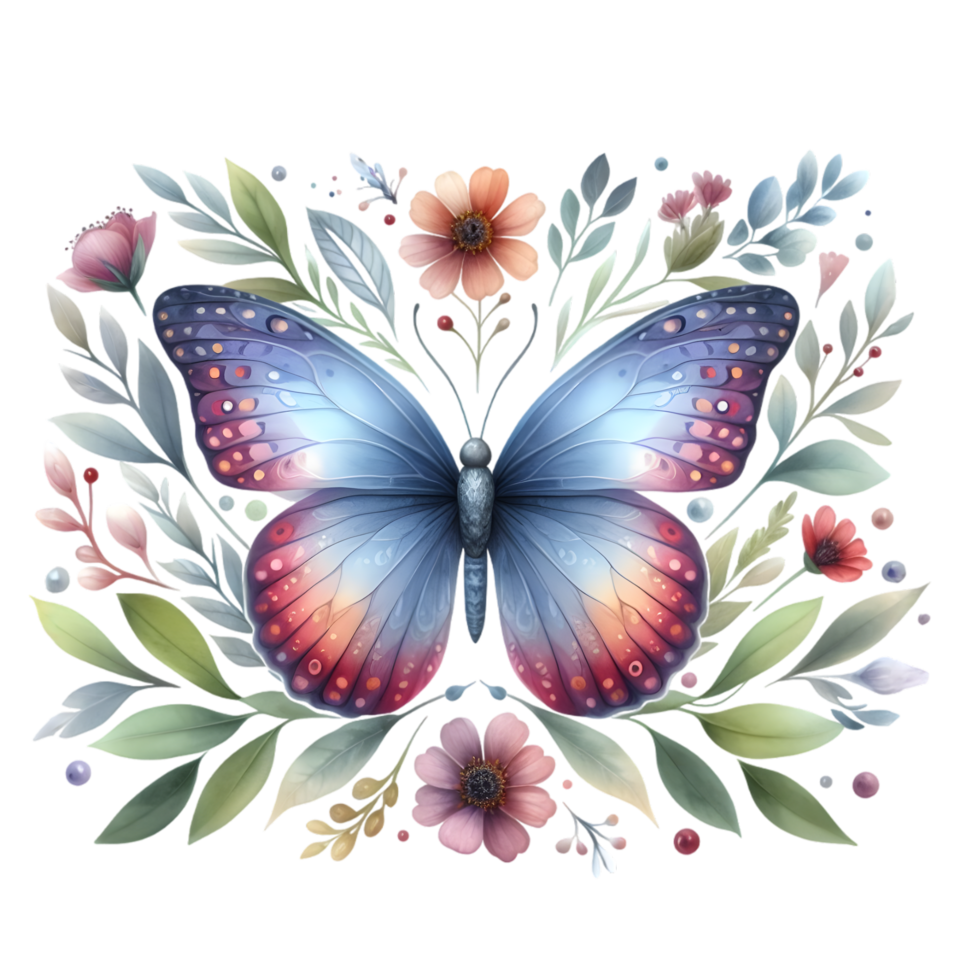 Ai Generated Colorful Watercolor Butterfly Png Isolated On Transparent Ai Generated Colorful Watercolor Butterfly Png Isolated On Transparent