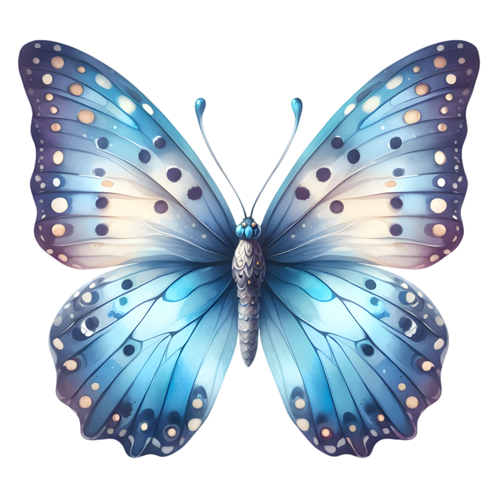 AI generated Colorful Watercolor butterfly PNG isolated on transparent background