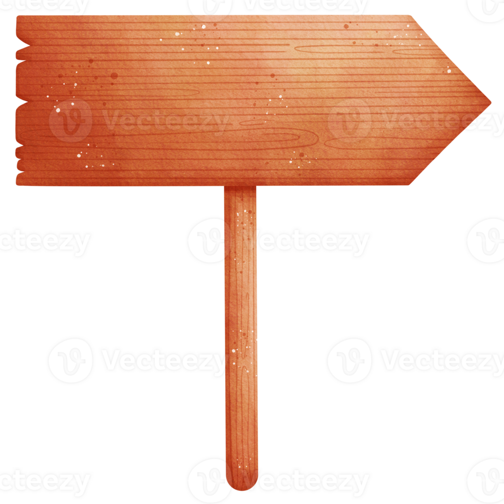 acquerello di legno cartello illustrazione png