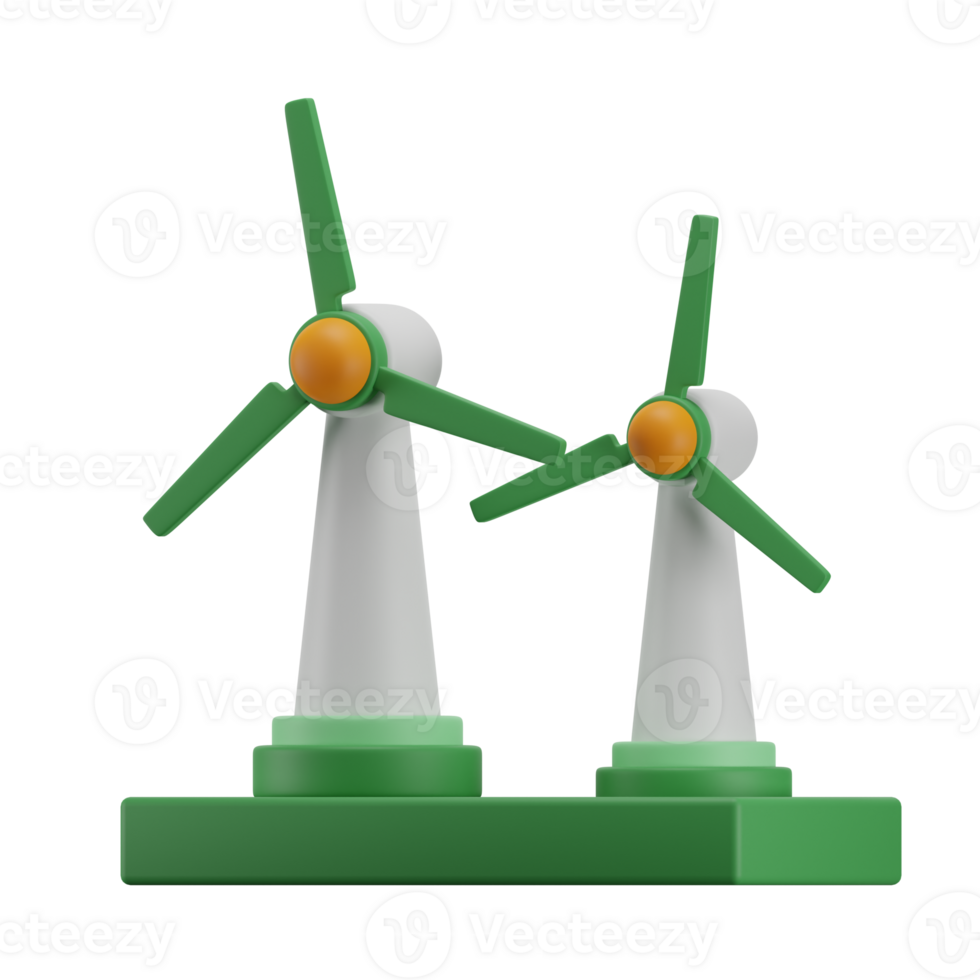 3d wind turbine icon png