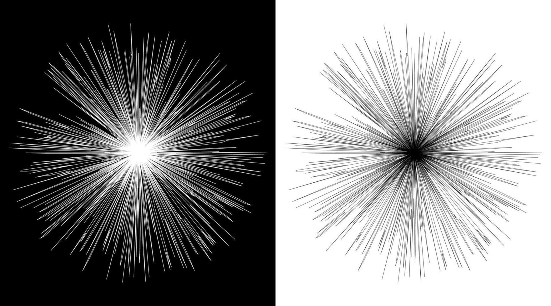 Radial speed line perspective radius stroke vector. Rotating circle like a sunbrust. vector