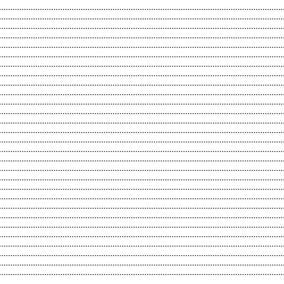 Dotted line notebook paper seamless pattern for bullet journal black stripes. vector