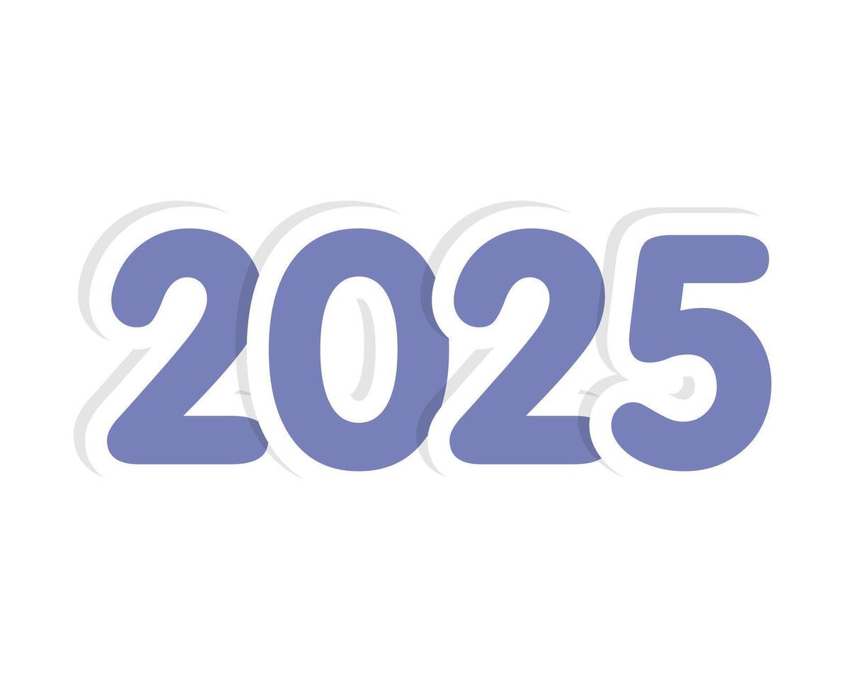 2025, contento nuevo año 2025 de el serpiente, pegatina logo modelo con fecha y números 2025 para celebracion y temporada decoración, para marca, bandera, cubrir, tarjeta. vector