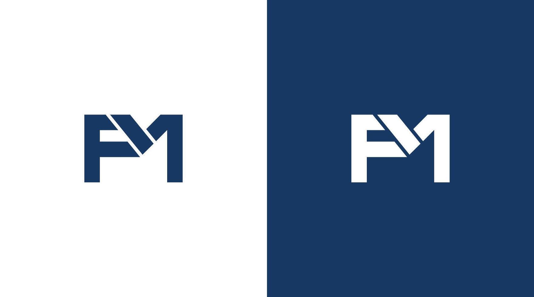 FM Letter Logo Design, MF icon Brand identity Design Monogram Logo Minimalist Logo Design vector