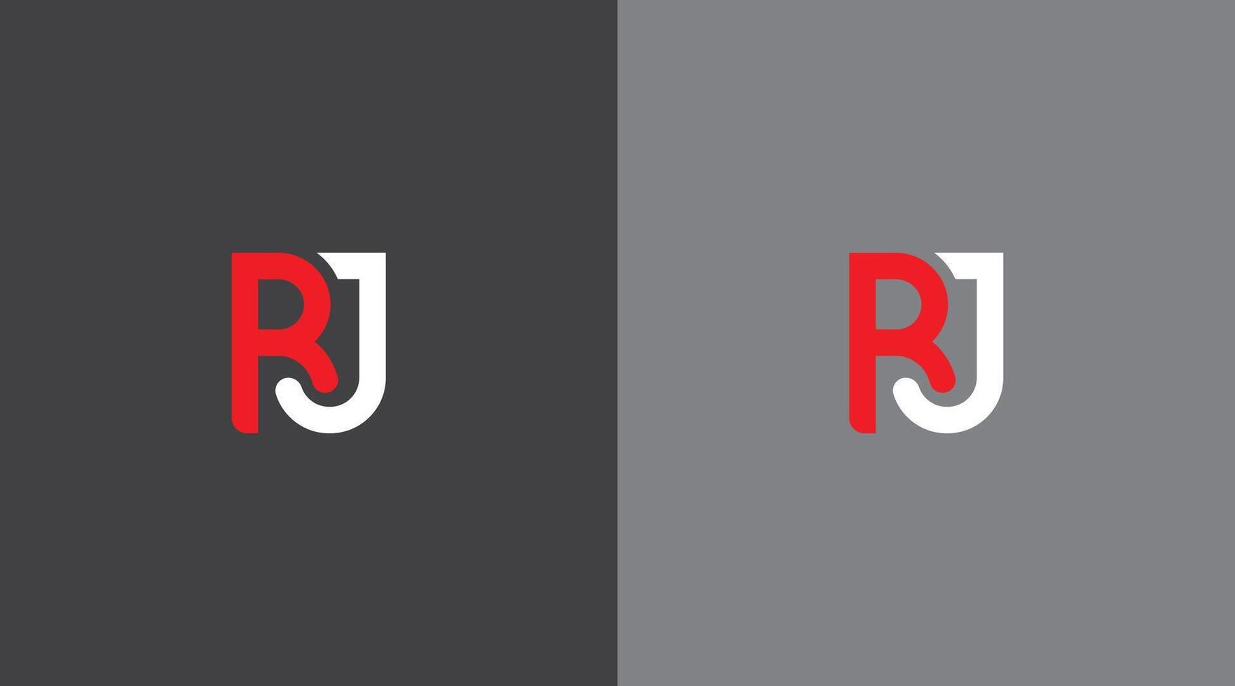 RJ Letter Logo Design, JR icon Brand identity Design Monogram Logo Minimalist Logo Design vector