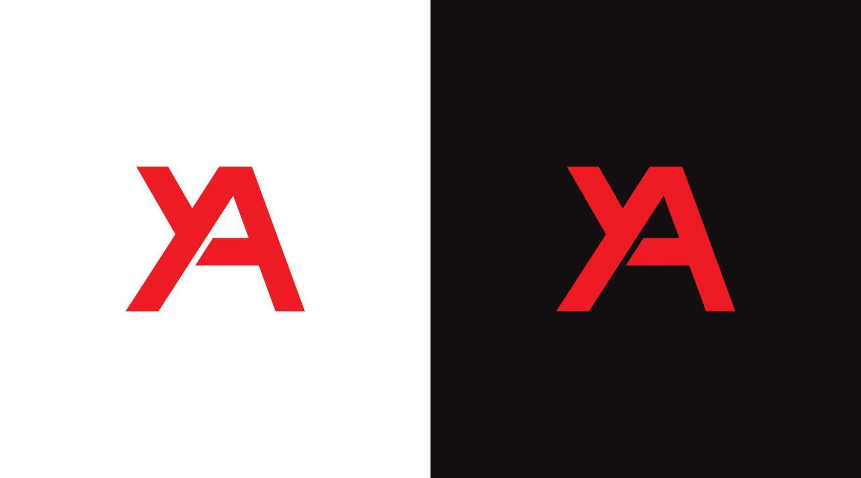 YA Letter Logo Design, AY icon Brand identity Design Monogram Logo Minimalist Logo Design vector