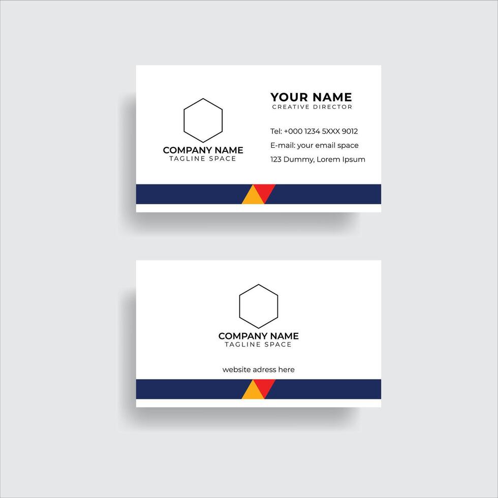 Modern Creative Clean Minimalist and Corporate Business Card Template vector