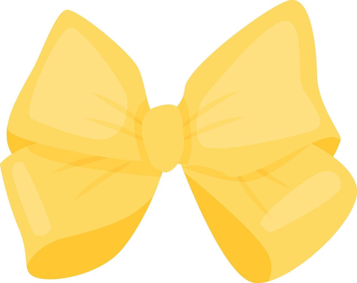 Yellow September Ribbon Vector EPS. Yellow September is symbolized by a yellow ribbon. Yellow ribbon on white background.