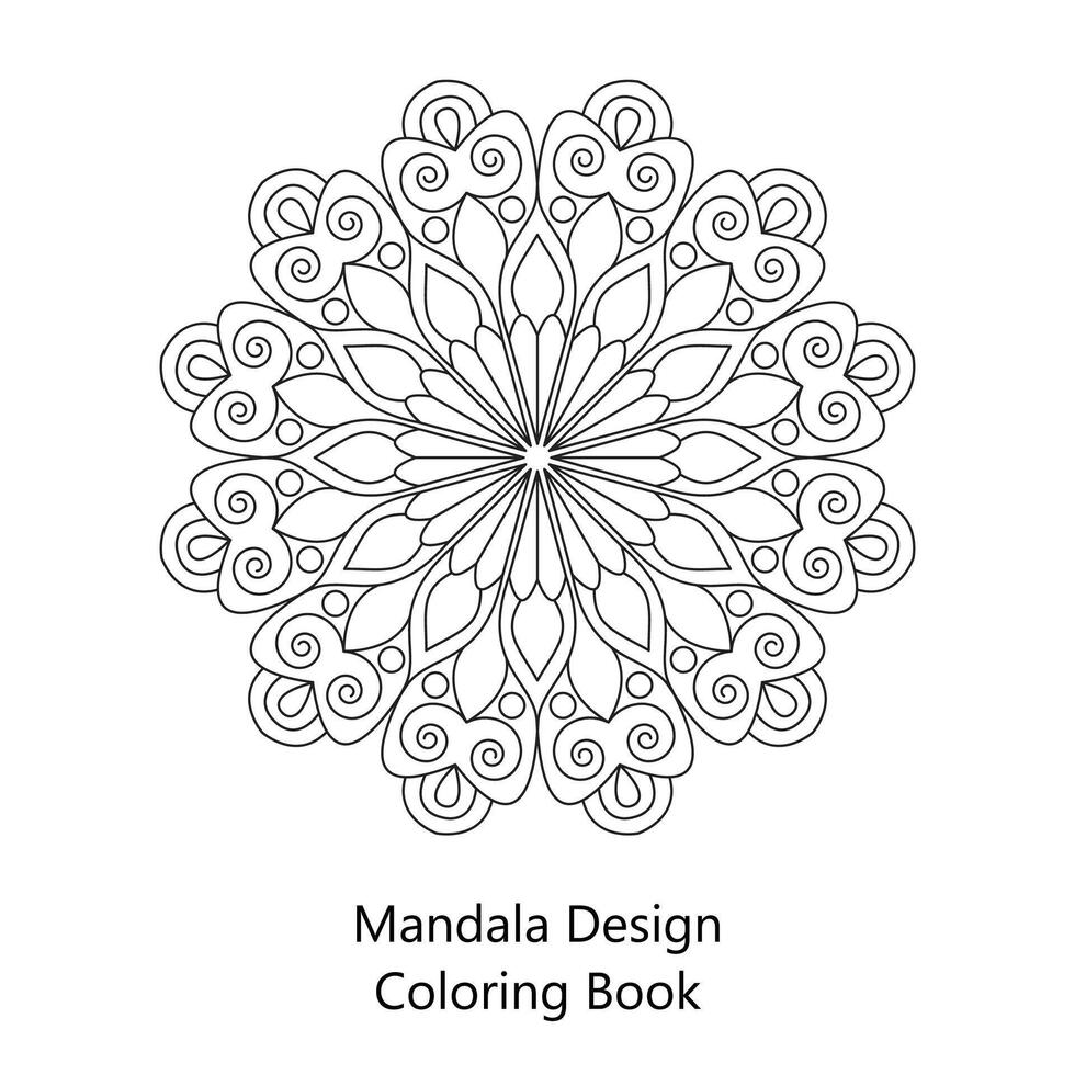 Easy floral round mandala vector design