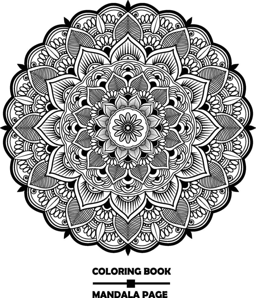 Creative mandala coloring book vector