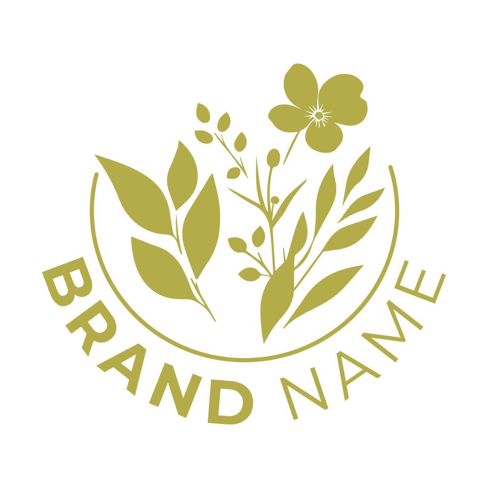 Abstract Vector Botanical Leaf Logo Design Template
