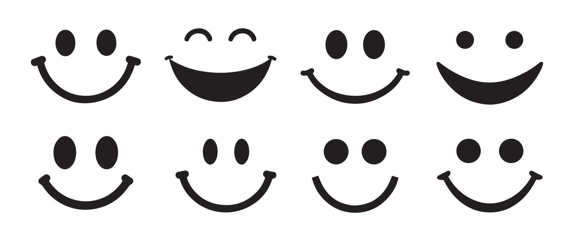 resumen vector sonriente o sonrisa íconos diseño modelo