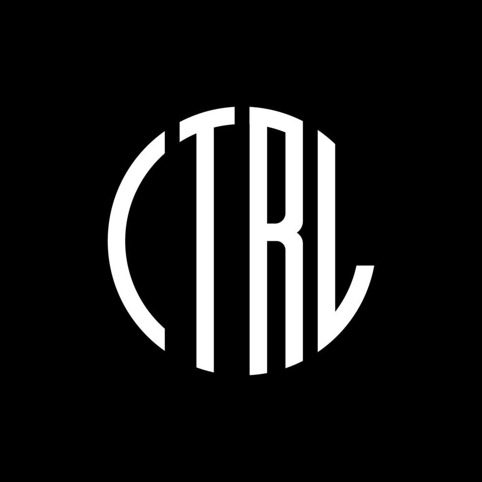 CTRL word circle monogram vector design