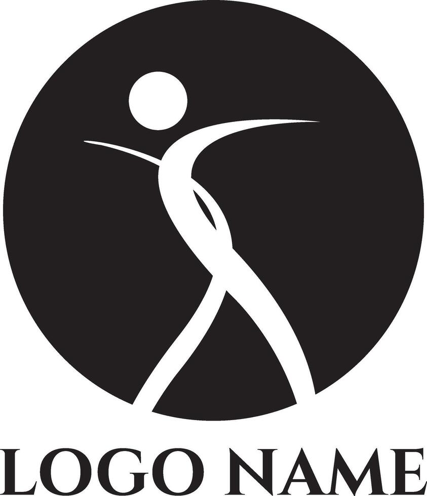 Dancing people icon logo design vector