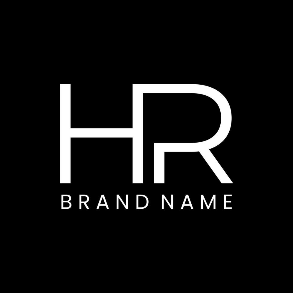HR, HPR initial letter logo design vector
