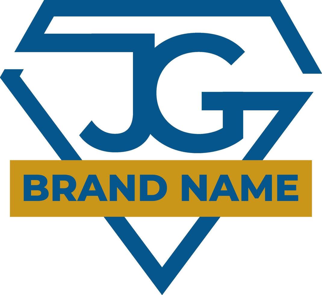 JG jewelers logo design vector