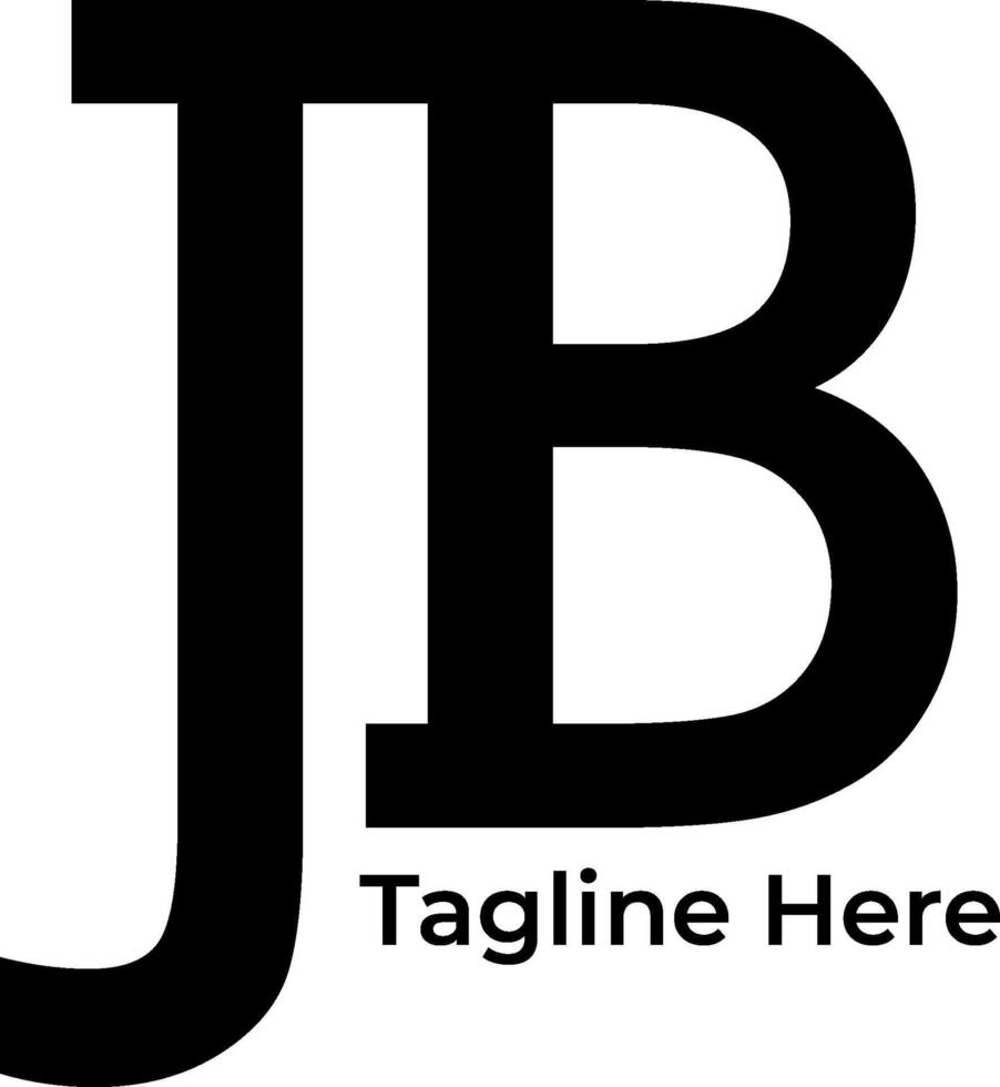 JB letter initial logo design vector