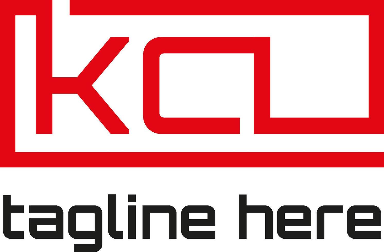 kcl cuadrado icono logo diseño vector