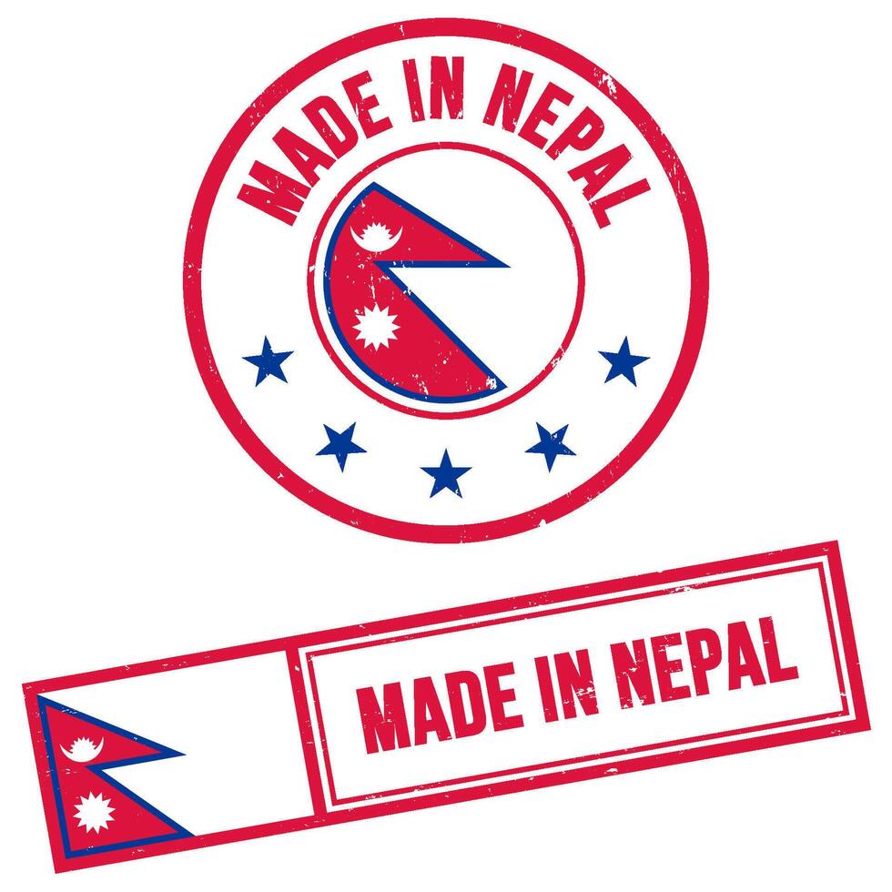 Made in Nepal Stamp Sign Grunge Style vector