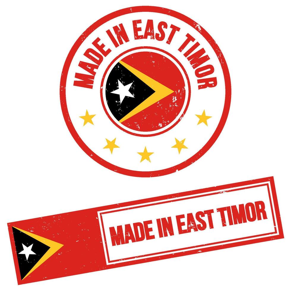 Made in East Timor Stamp Sign Grunge Style vector