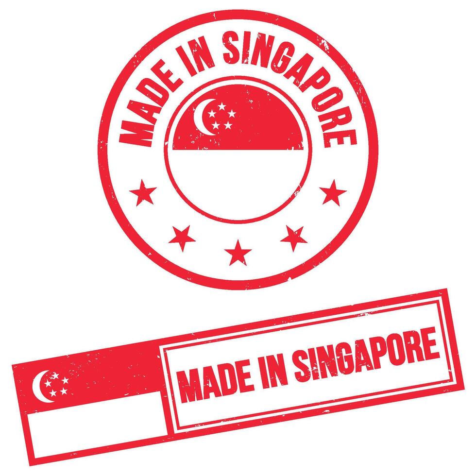 Made in Singapore Stamp Sign Grunge Style vector