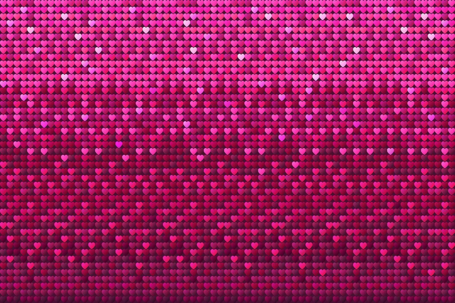 Mini Pink Sequin Hearts Texture, Simple Seamless Pattern. vector