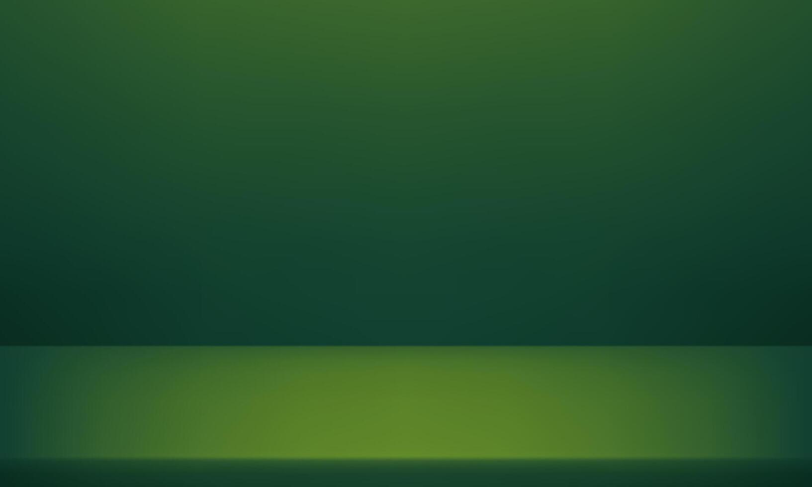 Empty Dark green studio room background. Clean design for displaying product. Space for selling products on the website. Vector illustration.
