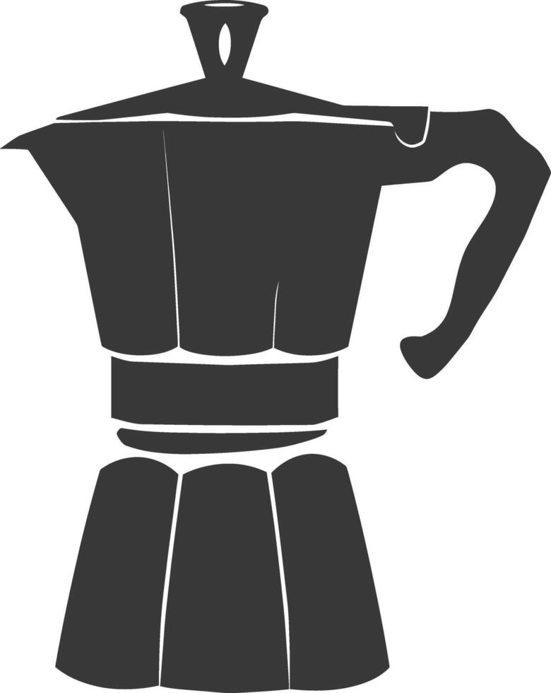 ai generado silueta café fabricante negro color solamente vector