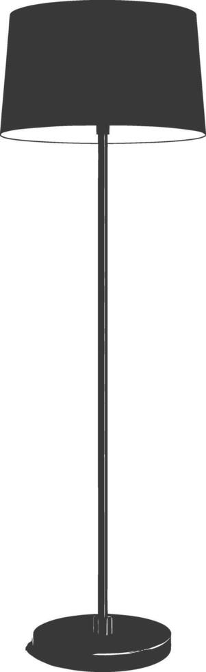 AI generated silhouette floor lamp black color only vector