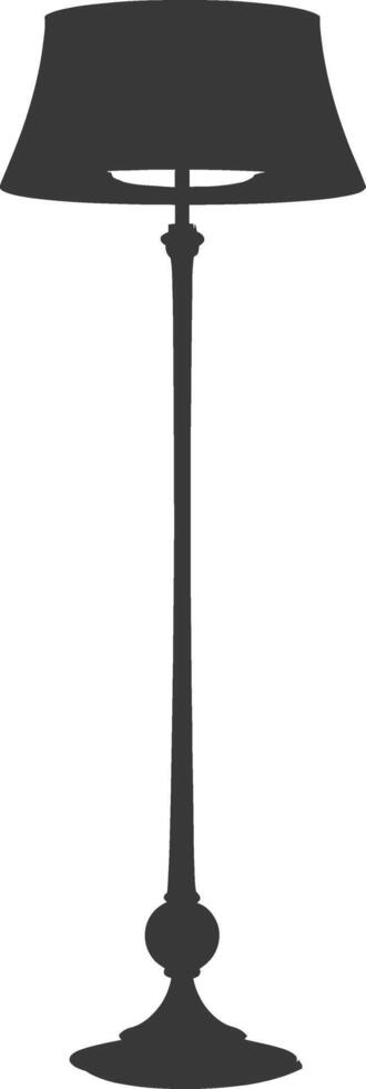 AI generated silhouette floor lamp black color only vector