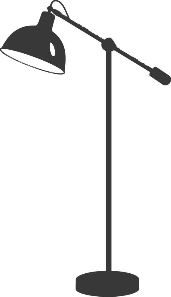 AI generated silhouette floor lamp black color only vector