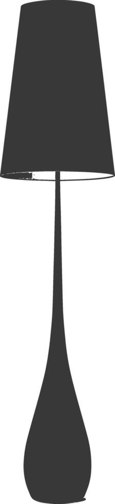 AI generated silhouette floor lamp black color only vector