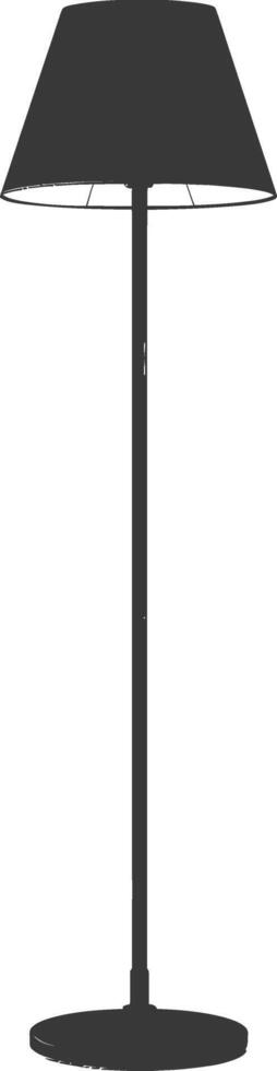 AI generated silhouette floor lamp black color only vector