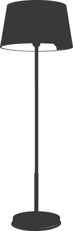 AI generated silhouette floor lamp black color only vector