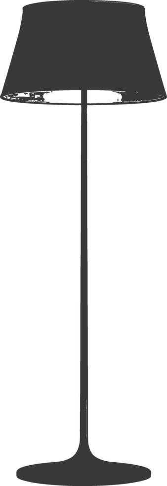 AI generated silhouette floor lamp black color only vector