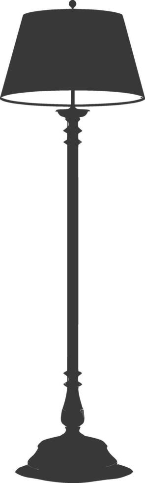 AI generated silhouette floor lamp black color only vector