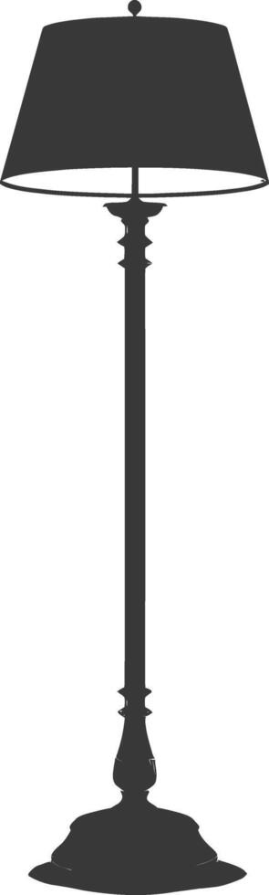 AI generated silhouette floor lamp black color only vector