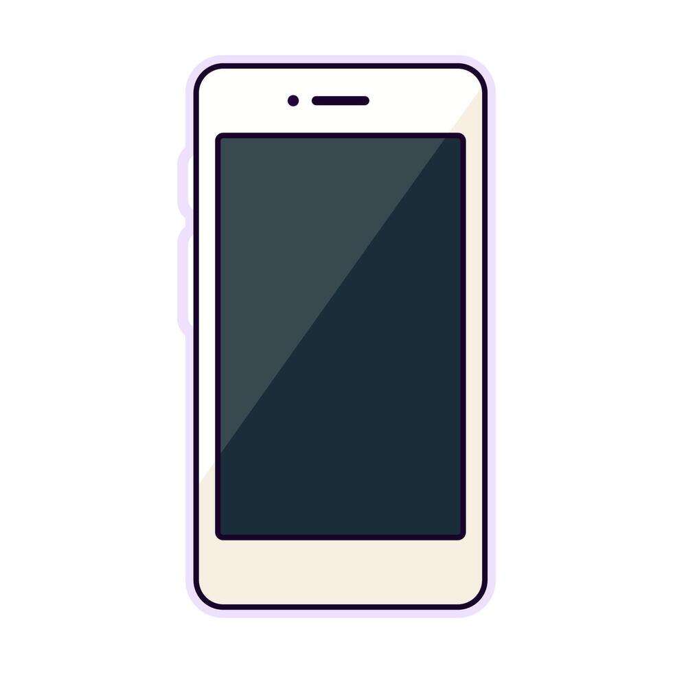 Phone Vivid Flat Image. Perfect for different cards, textile, web sites, apps vector