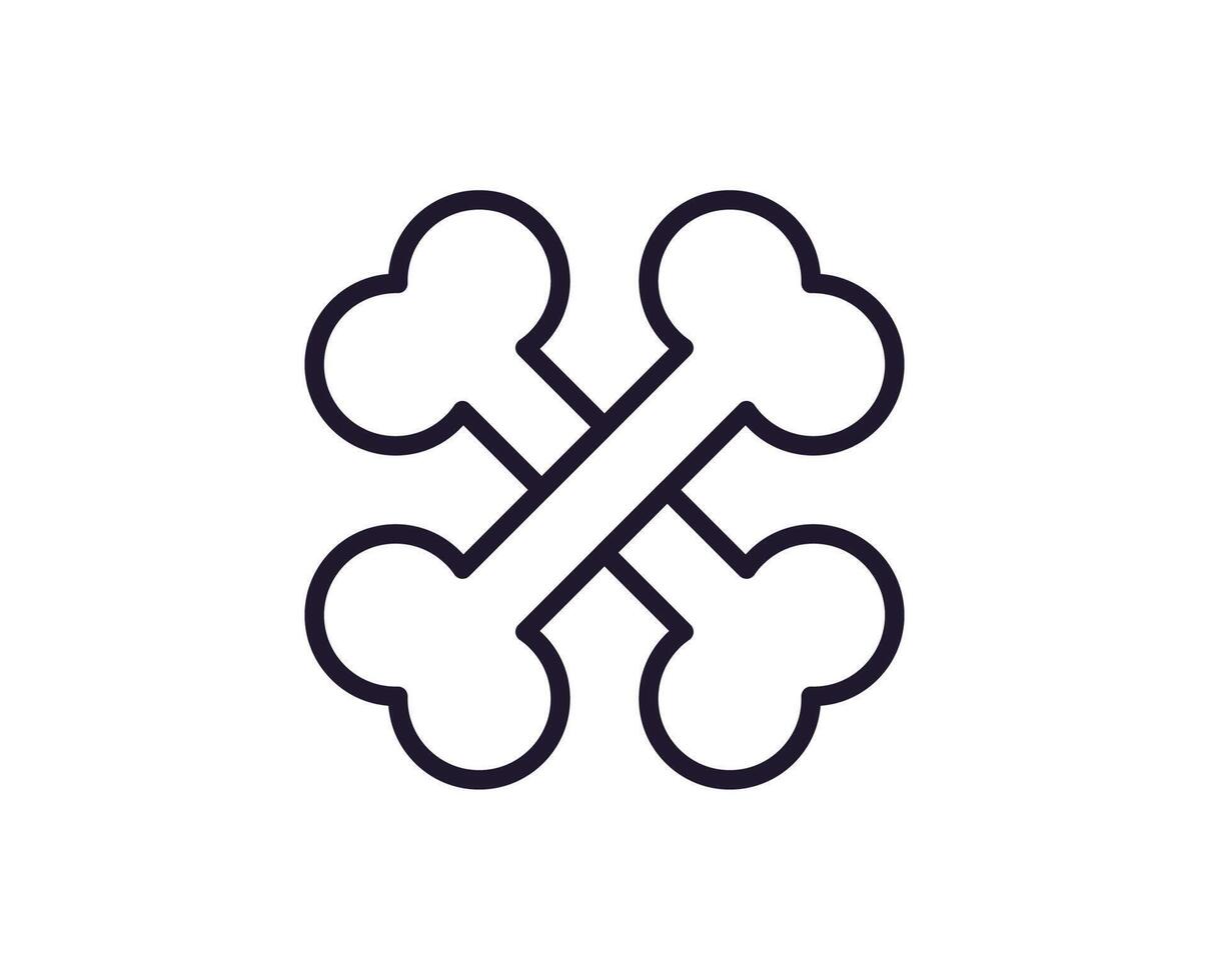 Health symbol. Vector sign for web sites, adverts, UI, internet shops and stores. Editable stroke. Vector line icon of crossbones