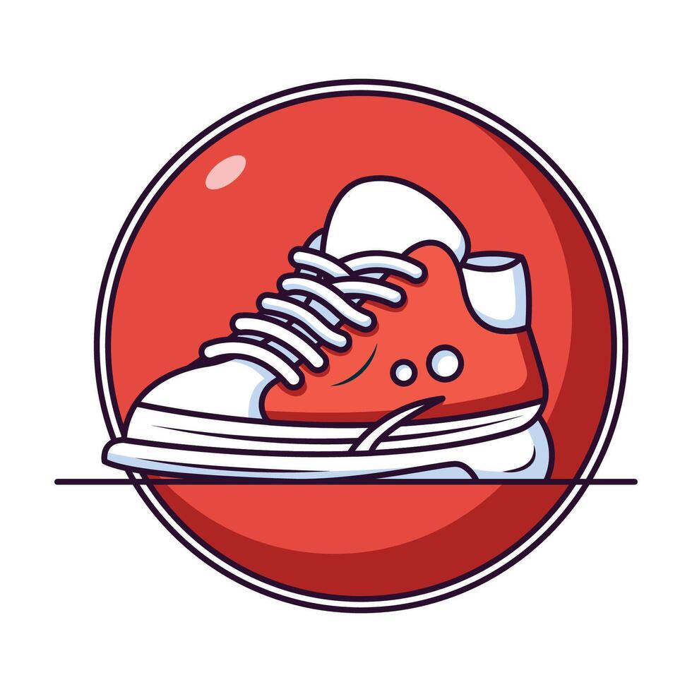 Sports Shoes Vector Isolated Flat Illustration. Perfect for different cards, textile, web sites, apps