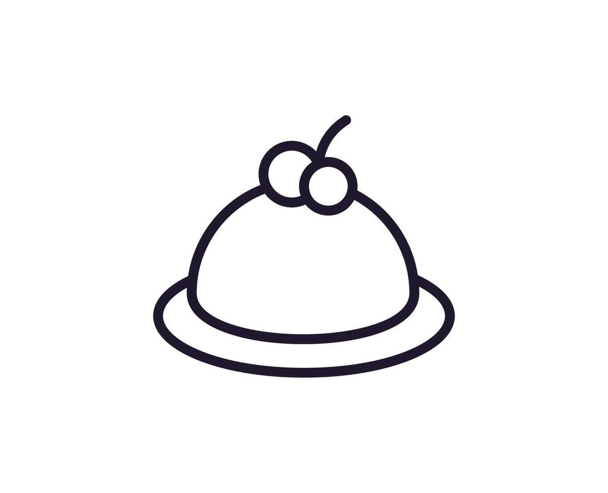 Cake concept. Modern outline high quality illustration for banners, flyers and web sites. Editable stroke in trendy flat style. Line icon of cake vector