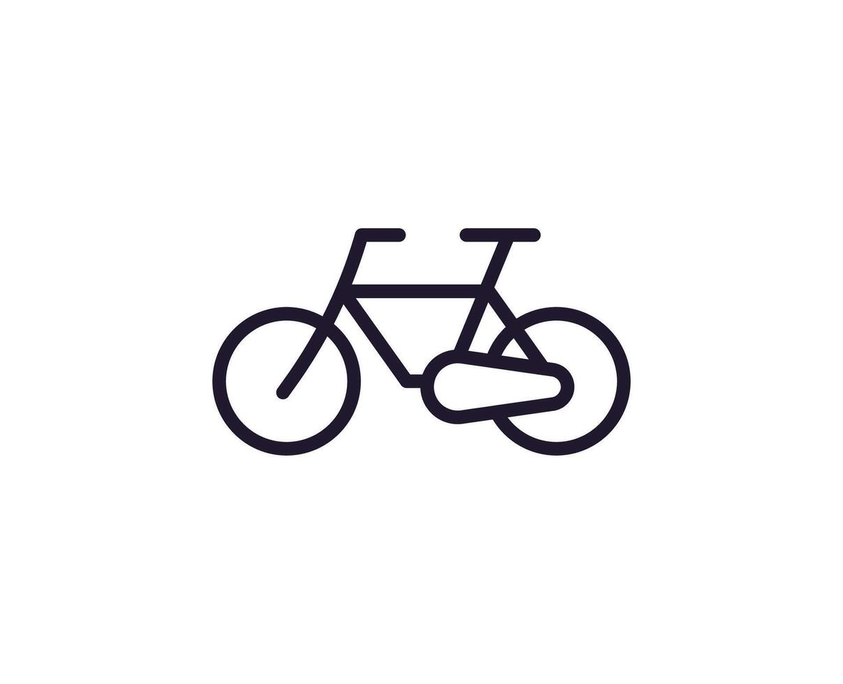 soltero línea icono de bicicleta en aislado blanco antecedentes. alto calidad editable carrera para móvil aplicaciones, web diseño, sitios web, en línea tiendas etc. vector