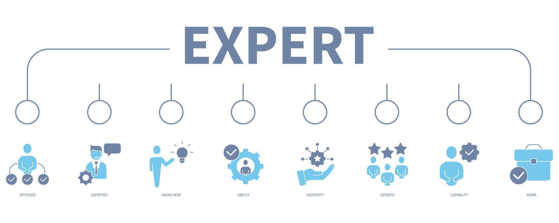 Expert banner web icon vector illustration concept