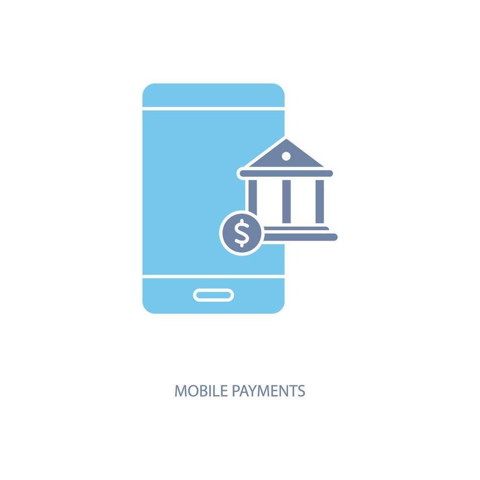 mobile payments concept line icon. Simple element illustration. mobile payments concept outline symbol design. vector