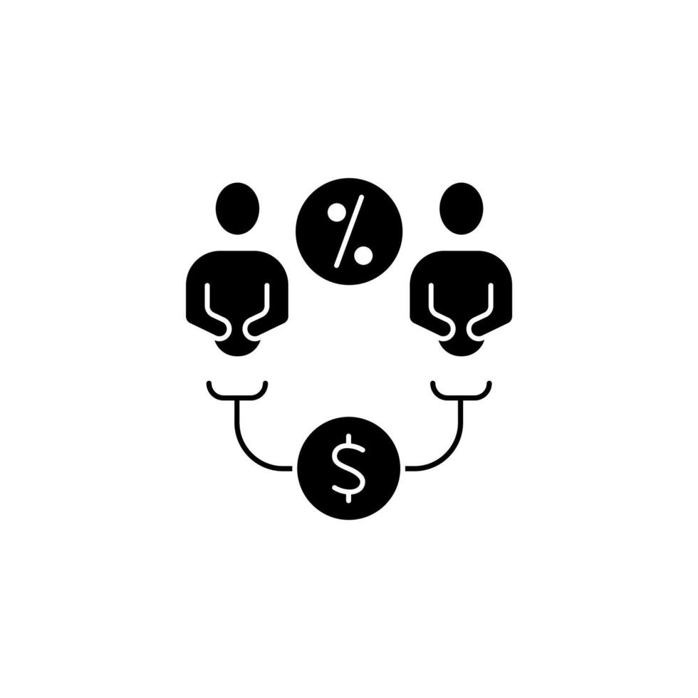 peer to peer lending concept line icon. Simple element illustration. peer to peer lending concept outline symbol design. vector