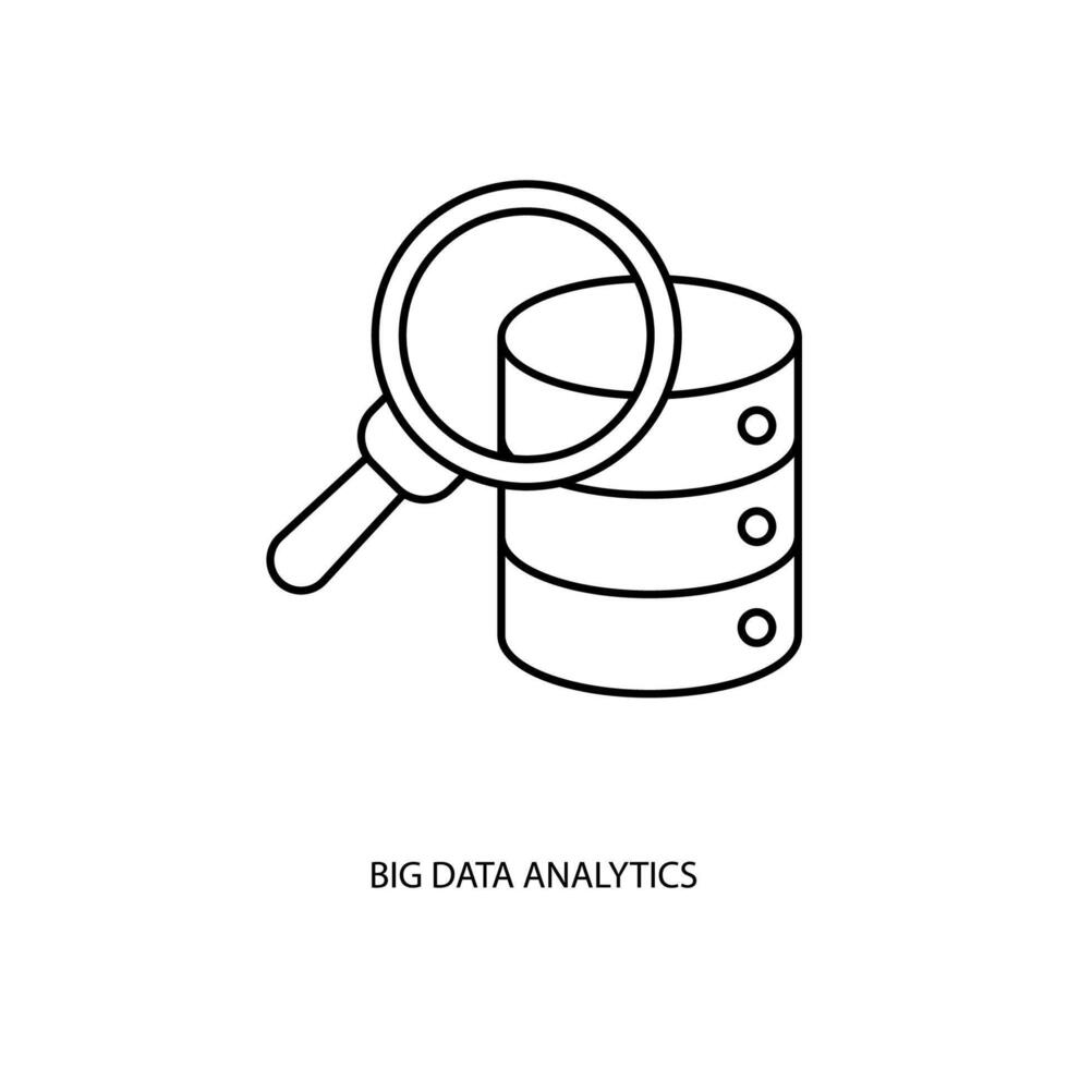 big data analytics concept line icon. Simple element illustration. big data analytics concept outline symbol design. vector