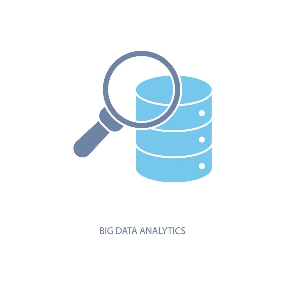 big data analytics concept line icon. Simple element illustration. big data analytics concept outline symbol design. vector