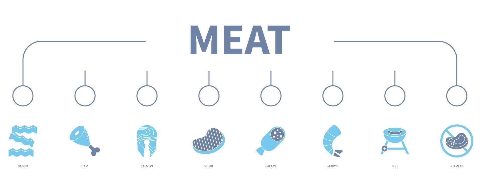 Meat banner web icon vector illustration concept