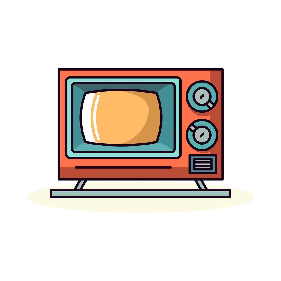 TV Set Perfect for different cards, textile, web sites, apps vector