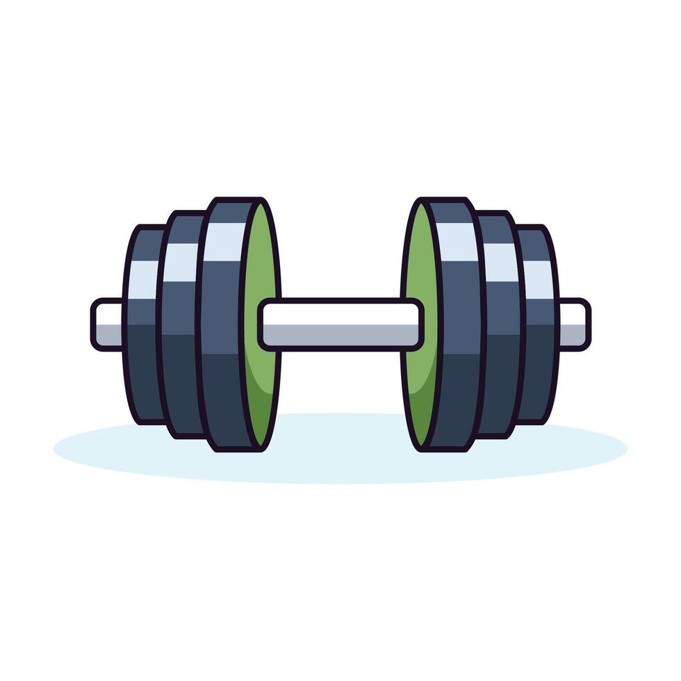Dumbbell Vivid Flat Image. Perfect for different cards, textile, web sites, apps vector